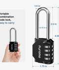 Close-up of Two Pack 2.6 Inch Long Shackle 4 Digit Outdoor Waterproof Padlock For Hasps Lockers Fences Gates Toolboxes Cases And Cabinets in hand
