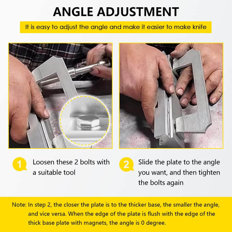 Heavy Duty Magnetic Bevel Jig For Knife Making And Metal Sharpening Built Tough From Steel Workhorse Tool With Angle Adjustment