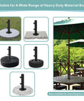 Fits 0.75 To 1.5 Inch Diameter Umbrella Poles Universal Clamp Mount Table Bracket Granite Umbrella Stand Tube Outdoor Base Heavy Duty
