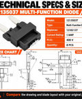 Image of High Output Eight Pack Multi Function Diode Set Delivers Tight Voltage Regulation And Rock Solid Agm Support For General Motors Trucks Replaces 12182137 with technical specs.