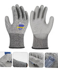 Heavy Duty Cut Resistant Work Gloves Featuring Level 5 Soft Armor And Grippy Reinforced Palms For Shop Yard Or Garage Tasks Built Tough With Breathable All Day Comfort, grey size.