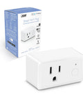 Smart WiFi Plug Works With Alexa And Google Home No Hub Required 2 4 GHz Network Only Remote Control From Anywhere 15 Amp Indoor Outlet next to packaging box