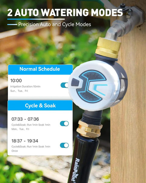 Smart WiFi Water Timer For Garden Hose And Sprinklers With Brass Inlet, Tuya App Control On 2.4Ghz WiFi And Bluetooth, Remote Scheduling