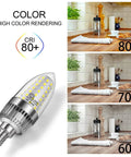 Energy Saving 12W LED Candelabra Bulb With E12 Base That Brightens Up Your Chandeliers 1200 Lumens 6000K Daylight White 100W Equivalent