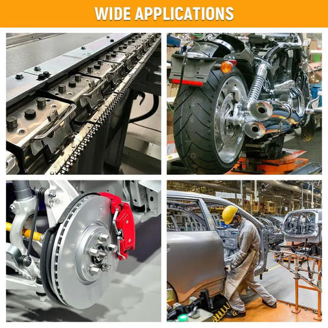 3/4 Inch Air Impact Wrench 13 Piece Kit High Torque Pneumatic Gun 610 Nm Heavy Duty Auto Tool used in various automotive applications.