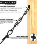 Anti Sag Gate Kit For Wooden Fences And Outdoor Gates With Heavy Duty Stainless Steel Cable Tough Gate Support Kit In Black Finish for No Sag Weatherproof Fence Hardware featuring turnbuckle and hook attachments