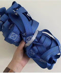 Rope Lifting Net For Cargo Hoisting Heavy Duty Nylon Sling Net With Tear Resistant Construction