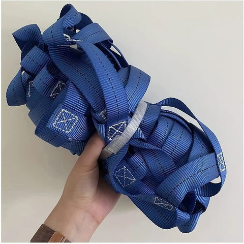 Rope Lifting Net For Cargo Hoisting Heavy Duty Nylon Sling Net With Tear Resistant Construction