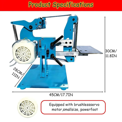 Badass 1100W Brushless Grinder And Polisher With Swappable Orientation Belt Sander And Vertical Horizontal Knife Sharpener, detailed product specifications image.