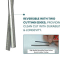 Double Edged High Speed Steel Planer Blades Reversible Jointer Knives Pack Of Ten Heavy Duty Woodworking Replacement Parts showing two cutting edges.