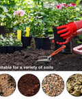 Gardener using Folding Camping Shovel Mini Lightweight Stainless Steel Hiking Trowel Entrenching Tool for planting in garden