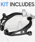 Front Lower Control Arm And Ball Joint Assembly With Bushings Kit For 2011 2019 Explorer And 2013 2019 Police Interceptor Utility Two Piece Set Premium Quality, two-piece black steel arms