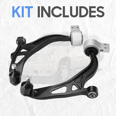 Front Lower Control Arm And Ball Joint Assembly With Bushings Kit For 2011 2019 Explorer And 2013 2019 Police Interceptor Utility Two Piece Set Premium Quality, two-piece black steel arms