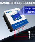 60A MPPT Solar Charge Controller For 12V 24V 36V 48V Auto Detect Max Input 150V LCD Display Smart Regulator