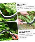 Short Handle Manganese Steel Garden Weeding Sickle Tool Two Piece Set trimming grass and weeds outdoors.