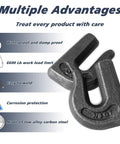 HANDRERLEE 8-pack weld-on chain grab hooks, 3/8 in G70 forged steel, heavy-duty 6600 lb WLL
