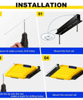 Rugged Overhead Garage Storage Rack Set 6 Pack 17 Inch Adjustable Tote Racks installation steps and ceiling mounting.