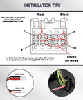 Installation tips for wiring 16.5 Inch Radar Detector Hardwire Power Cord With RJ11 Plug Tap Inline Fuse Mount Mirror Wire Set Of 3
