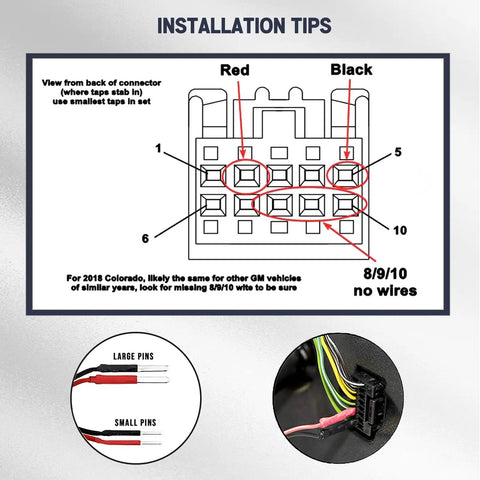 Installation tips for wiring 16.5 Inch Radar Detector Hardwire Power Cord With RJ11 Plug Tap Inline Fuse Mount Mirror Wire Set Of 3