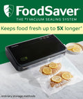 Automatic Vacuum Sealer Machine With Bag Detection And Sous Vide Friendly Design sealing lemon slices and chicken, black