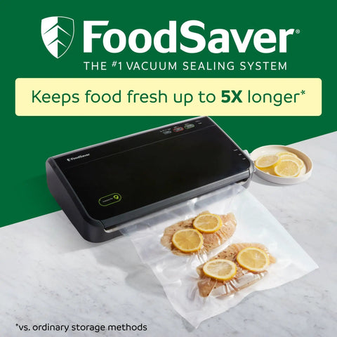 Automatic Vacuum Sealer Machine With Bag Detection And Sous Vide Friendly Design sealing lemon slices and chicken, black