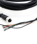 M12 17 Pin Female Vision Sensor Cable For Open Vision Systems, showing connector and multicolored wires, 2m length, shielded
