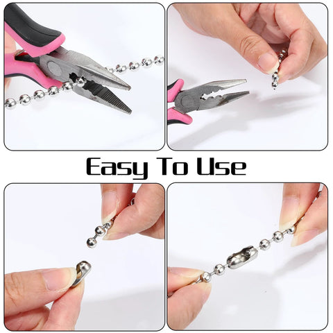 Stainless Steel Ball Bead Chain 50 Ft Spool Kit With 4.5 Mm Beads And 10 Connectors Size 10 Gauge Durable Chain in use