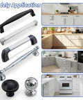 Rock Solid Aluminum Cabinet Handle Jig With Integrated Center Punch For Drawer Pull Layout showcasing kitchen handles in various styles.