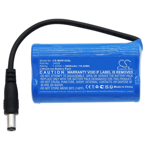 Replacement 2600mAh 7.4V Li Ion Battery For Makeblock mBot Ranger Orion Ultimate 2.0 UUltimate Programmable Robots 19.24Wh Drop In Power With ISO RoHS CE Certified blue lithium-ion pack with connector cable