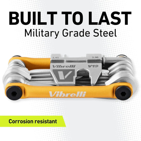 Compact Bike Multitool With Carry Case, 19 Tools For Grab And Go Repairs, military grade steel, corrosion resistant, side view
