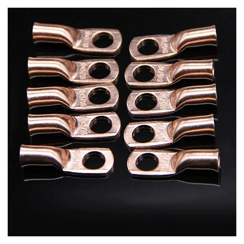Top Notch 30-Piece 4 And 8 AWG Copper Ring Terminals Kit With Closed Ends For Secure Cable Splices, Crimping Connectors Perfect For Heavy Duty Wiring Upgrades, copper lugs