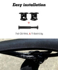 Titanium Seatpost Ear Clamp Kit For Oval Carbon Rails 7x9 Bolt CNC Machined Aluminum Clamp Ritchey WCS 1 Bolt Compatible