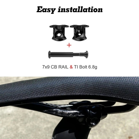 Titanium Seatpost Ear Clamp Kit For Oval Carbon Rails 7x9 Bolt CNC Machined Aluminum Clamp Ritchey WCS 1 Bolt Compatible