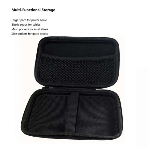 Solid Eva Cable Keeper Case For Your Ride Along Tech Stack Including Wireless Earbuds Fast Chargers Power Banks And Daily Tech Clutter Neat Travel Kit with open compartments
