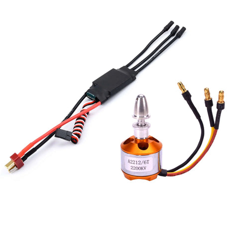 RC Fixed Wing Planes And Multirotors 2212 2200KV Brushless Motor SG90 9G Micro Servo 30A ESC And 6035 Propellers Combo Kit components.