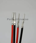 DT 2-Pin Flange Pigtail Kit With 14AWG Pure Copper GPT Wires Made In USA, showing crimped contact and durable wiring