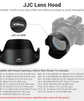 58mm Tulip Flower Lens Hood For Canon DSLRs And EF-S 18-55mm Kit Lenses Reversible Design Reduces Lens Flare Supports 58mm Filters And Caps Easy Mount And Compact Travel Accessory shown next to camera