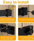 Installation steps for Keyless Cabinet Lock With 3-Digit Password, No Keys Needed, Bifold Door Lock For Cabinets And Drawers