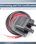 Solar Cable Entry Gland With 10Ft 10AWG Extension Cord For RV Roof Mount MC4 Connectors Solar Junction Box with copper wiring