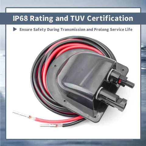 Solar Cable Entry Gland With 10Ft 10AWG Extension Cord For RV Roof Mount MC4 Connectors Solar Junction Box with copper wiring