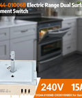 Dual Range Surface Element Switch Replacement For Samsung PER00112D Compatible With AP6037530 PS11771631 in modern kitchen
