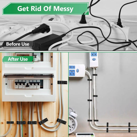 Dope Cable Management Clips Kit With Nylon R Type Fasteners used for organized wiring in office settings