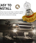 Fog Light Bulbs 12V 24W 3500K Warm White Ultra Bright Quartz Glass Shock Proof Daytime Running Light, car installing context