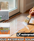 Applying Tough As Nails Transparent Waterproof Adhesive And Invisible Leak Sealant For Roof Wall And Bathroom Shower Repair Indoor Outdoor All Season Temperature Resistant Crystal Clear Coating on flooring.