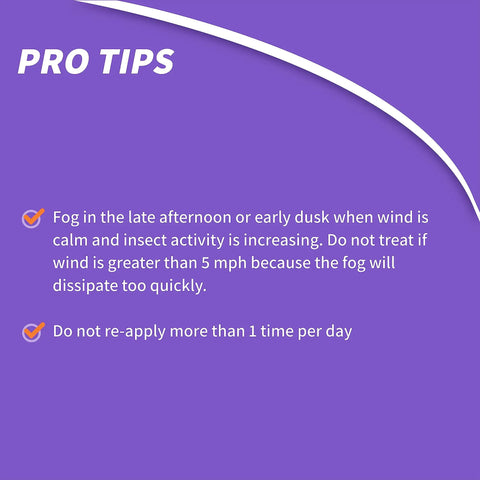 Pro tips for Mosquito Beater Flying Insect Fog Concentrate for Lawn and Garden 32 Oz instructions on proper fogging times