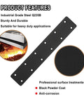 Heavy Duty Steel I Shape Mending Plates For Wood DIY Reinforcement 6 Pack Post To Beam Connector Braces black powder coated finish