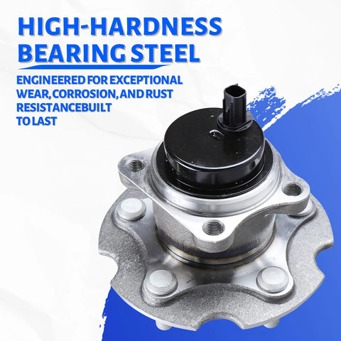 Rear Wheel Bearing Hub Assembly 2 Pack 5 Lug 512372 For Scion tC 2011-2016 RAV4 2006-2016 And Lexus HS250h 2010-2012 displayed on blue