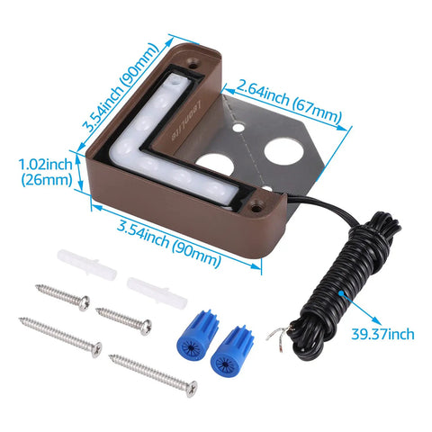 Right Angle LED Hardscape Light With 2700K 3000K 4500K Color Select Waterproof Corner Mount for retaining walls and steps.