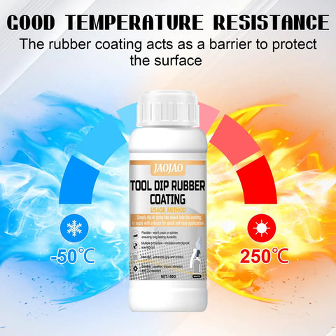 Tool Dip Rubber Coating For Tools, Waterproof Flexible Rubber Dip For Metal Wood Plastic, Seals Gaps, Weatherproof Protective Coating, Easy To Apply White Finish, 150g bottle