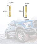 13 Piece Truck Antenna Adapter Kit With 11 Screws And 2 Rubber Washers For Toyota Jeep Wrangler Denali Ford GMC shown with measurements